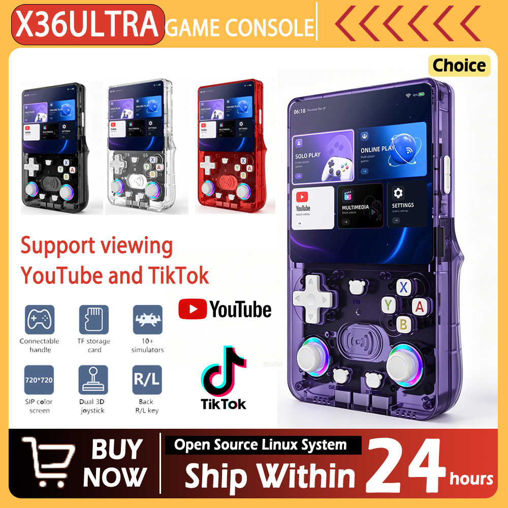 Gaming Console Youtube - New X36 ultra retro handheld game
