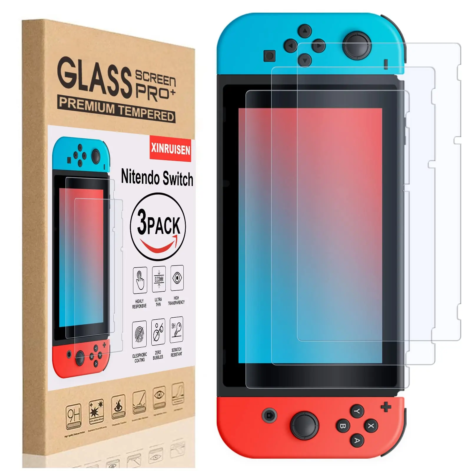 Nintendo Console Switch Lite - Tempered Glass Screen Protector Compatible-Nintendo Switc/