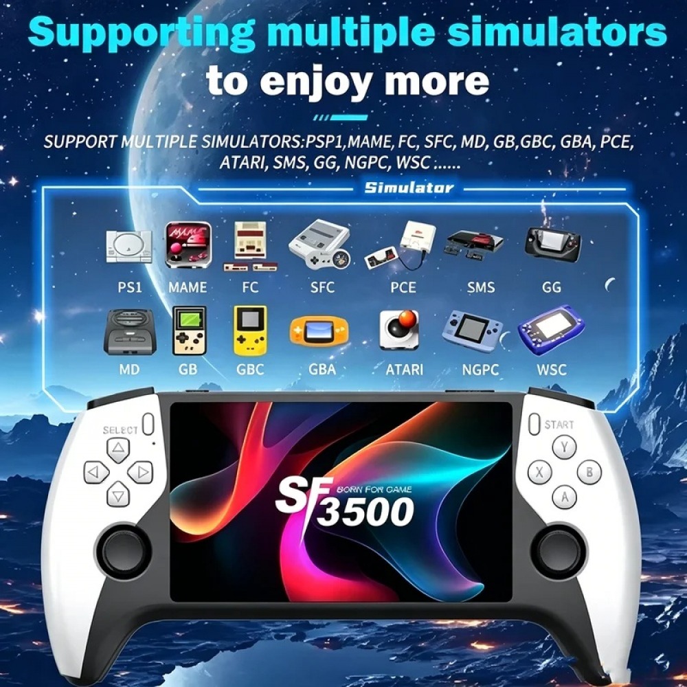Gaming Console Retro Handheld - SF3500 5 inch Handheld Game Console