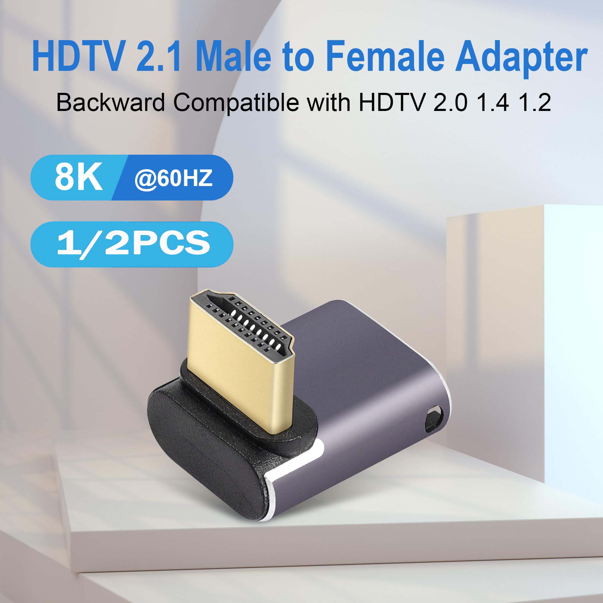 8K 90 Degree Right Angle HDMI  - đánh giá và giá Hdmi Cable 2.1