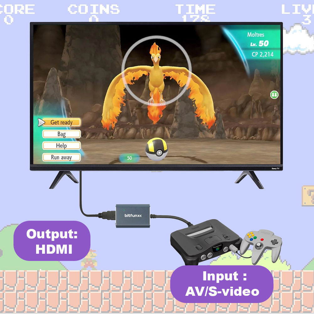 Bitfunx 720P Svideo / AV To HD - đánh giá và giá Gaming Console Retro Handheld