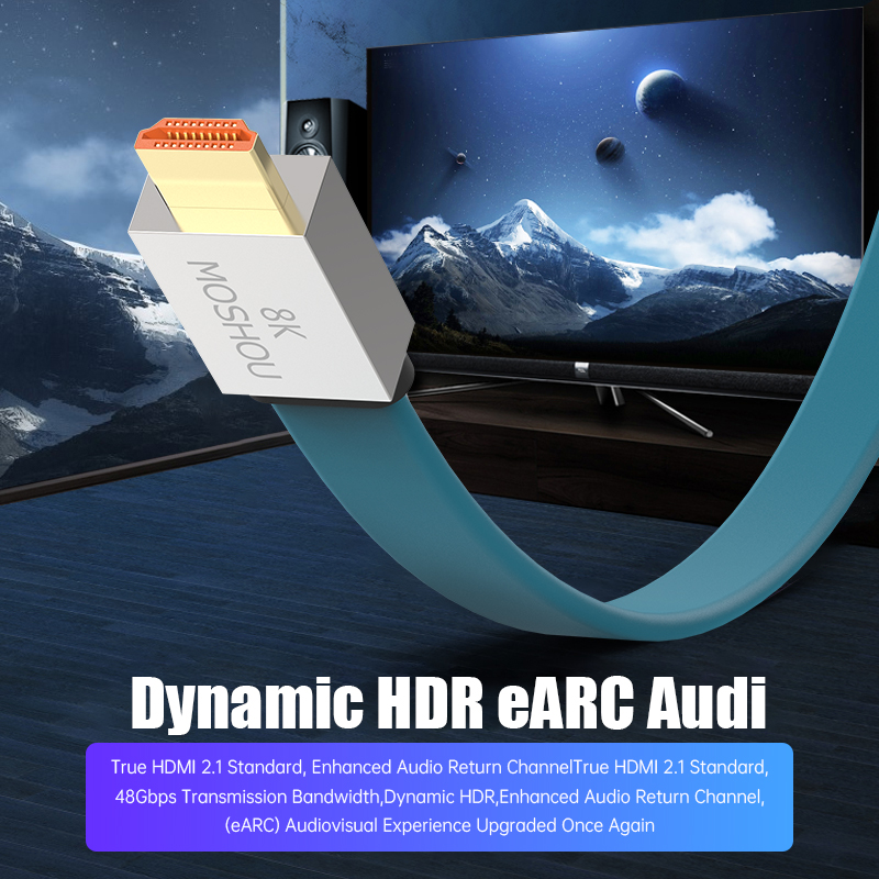 MOSHOU Cáp HDMI 2.1 48Gbps 8K  - đánh giá và giá Hdmi Cable 2.1