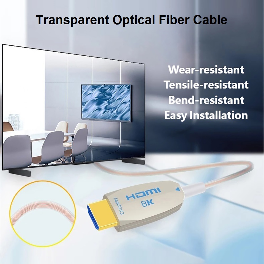 Ultra Thin 8K HDMI 2.1 Fiber O - đánh giá và giá Hdmi Cable 2.1