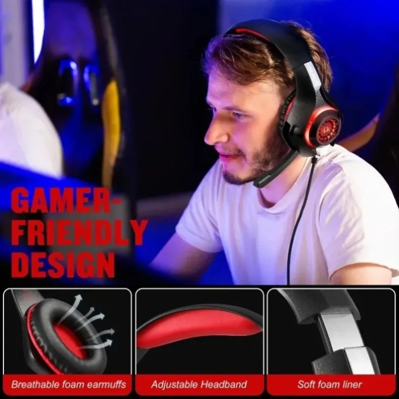 LED Gaming Headphones with Mic - đánh giá và giá Gaming Console Headset