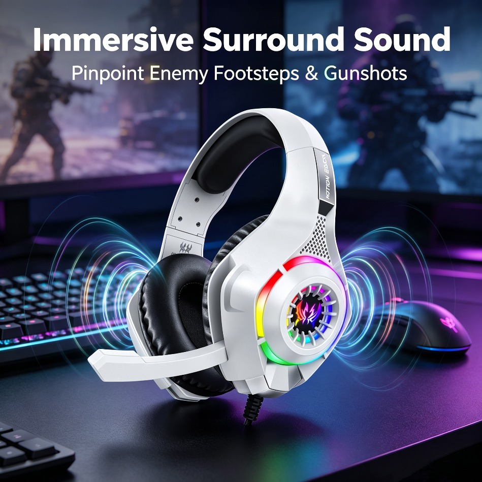 PC Gaming Headset with Mic RGB - đánh giá và giá Gaming Console Headset